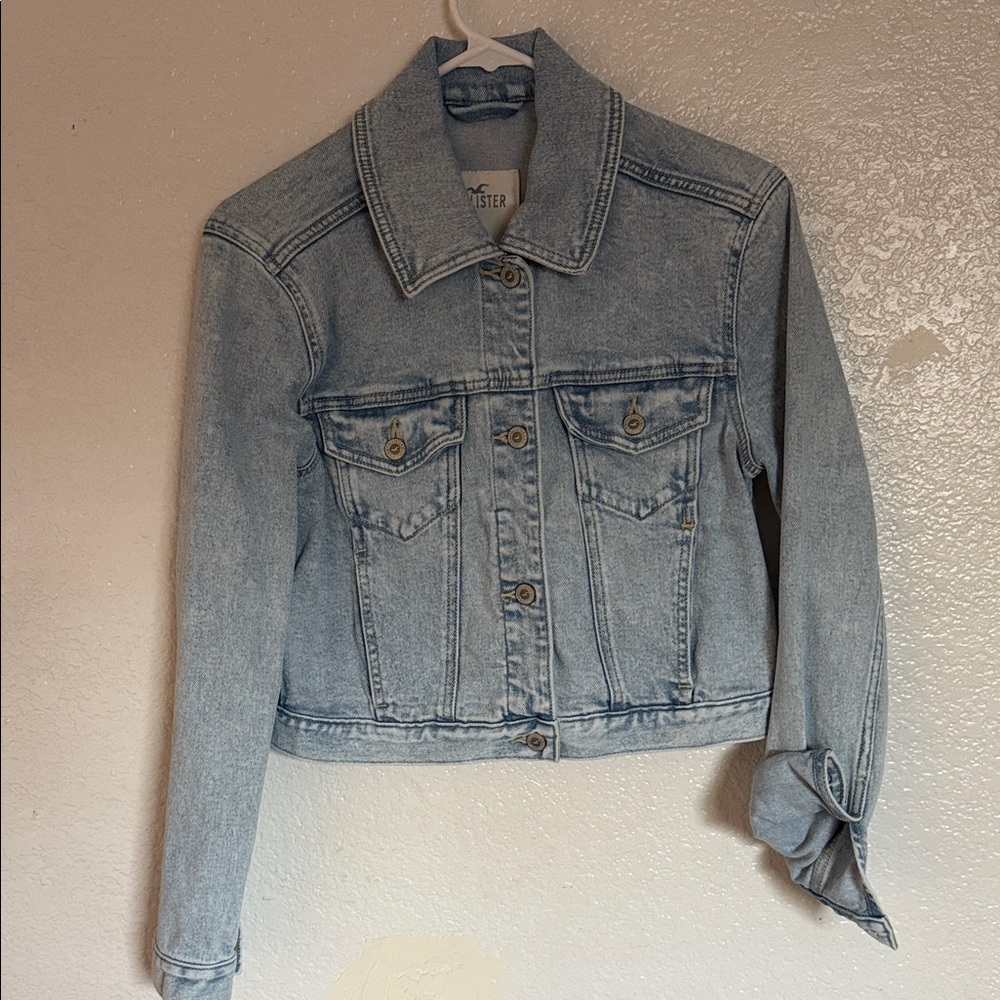 Hollister Denim Jacket in Light Blue